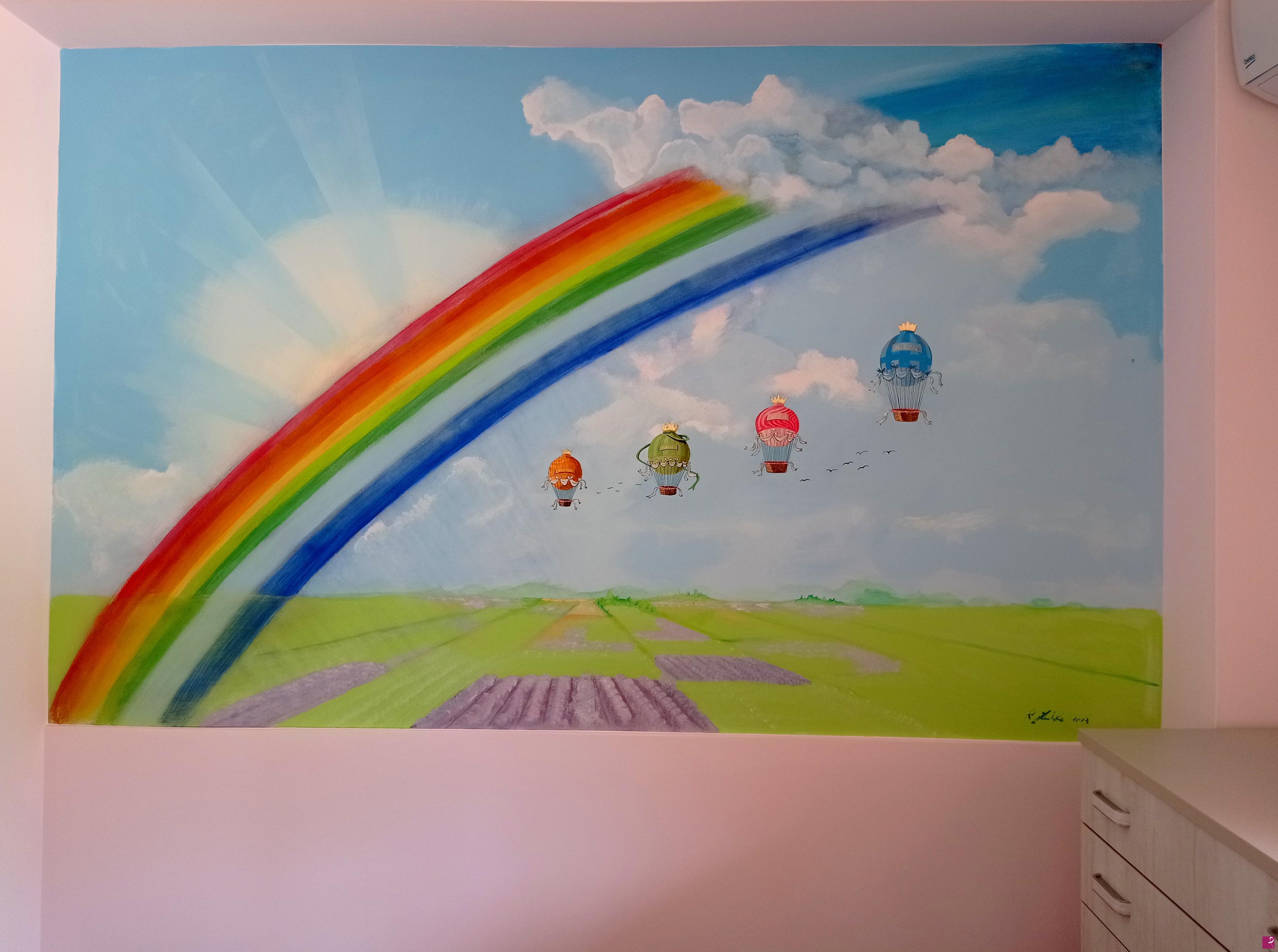 quadri in vendita online - Cameretta con arcobaleno 