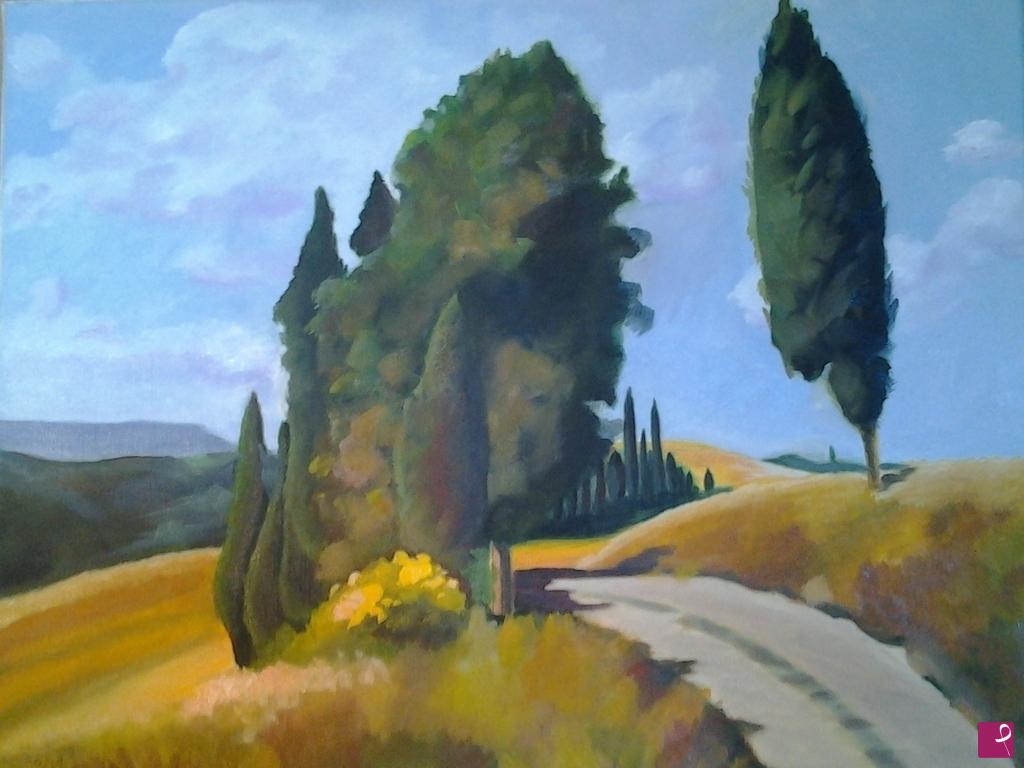 quadri in vendita online - Campagna toscana