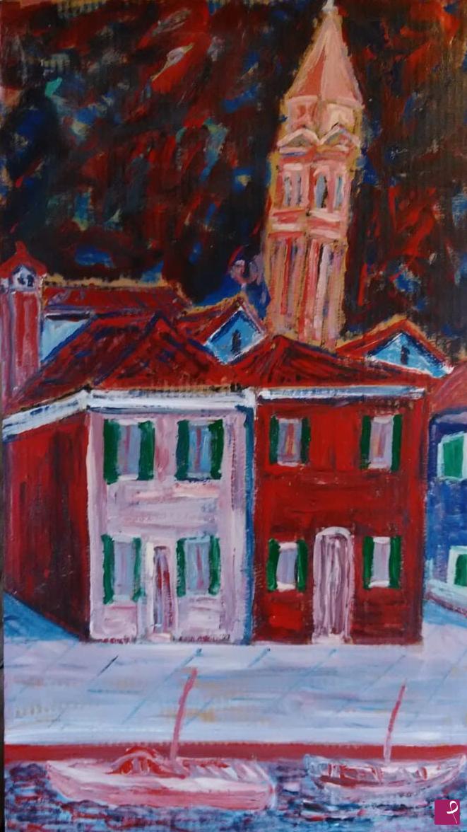 quadri in vendita online - Campanile storto di Burano