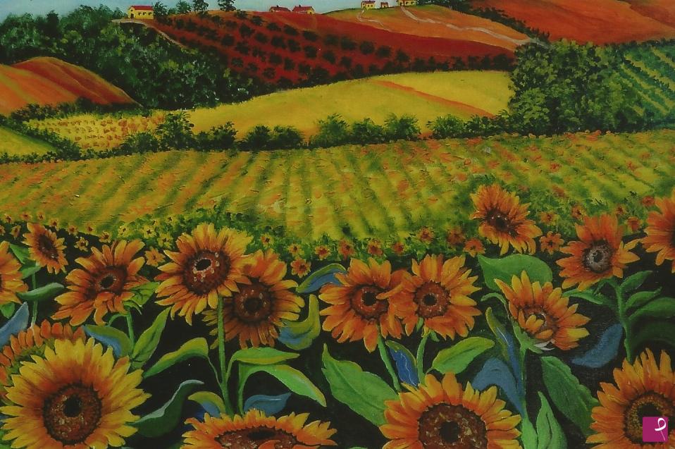 quadri in vendita online - "CAMPO DI GIRASOLI"