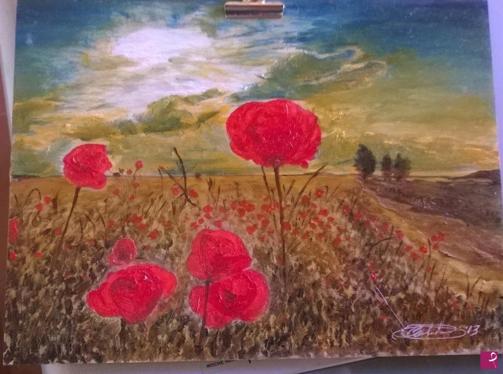 quadri in vendita online - campo di papaveri  Van Gogh 