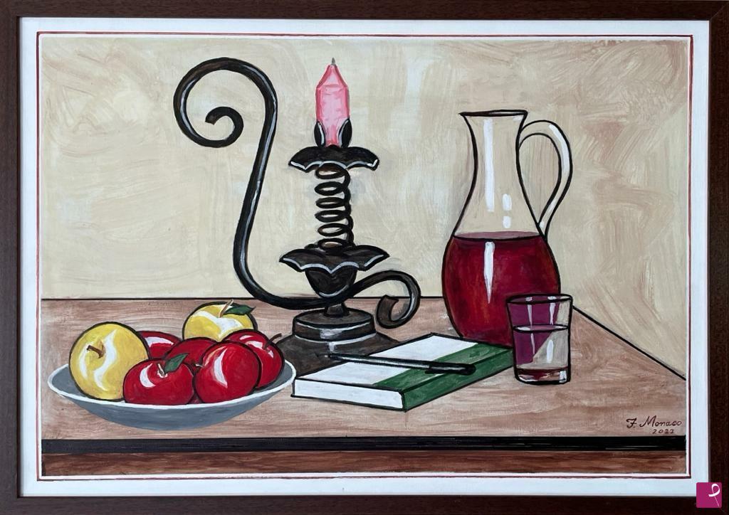 quadri in vendita online - Candelabro con frutta