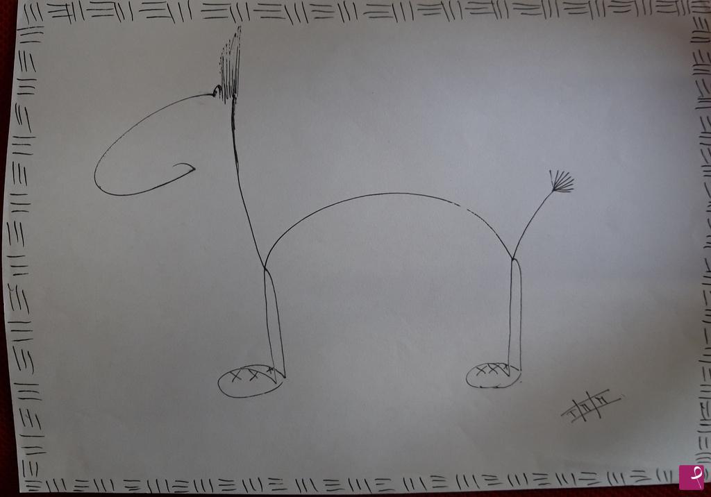 quadri in vendita online - cane stilizzato