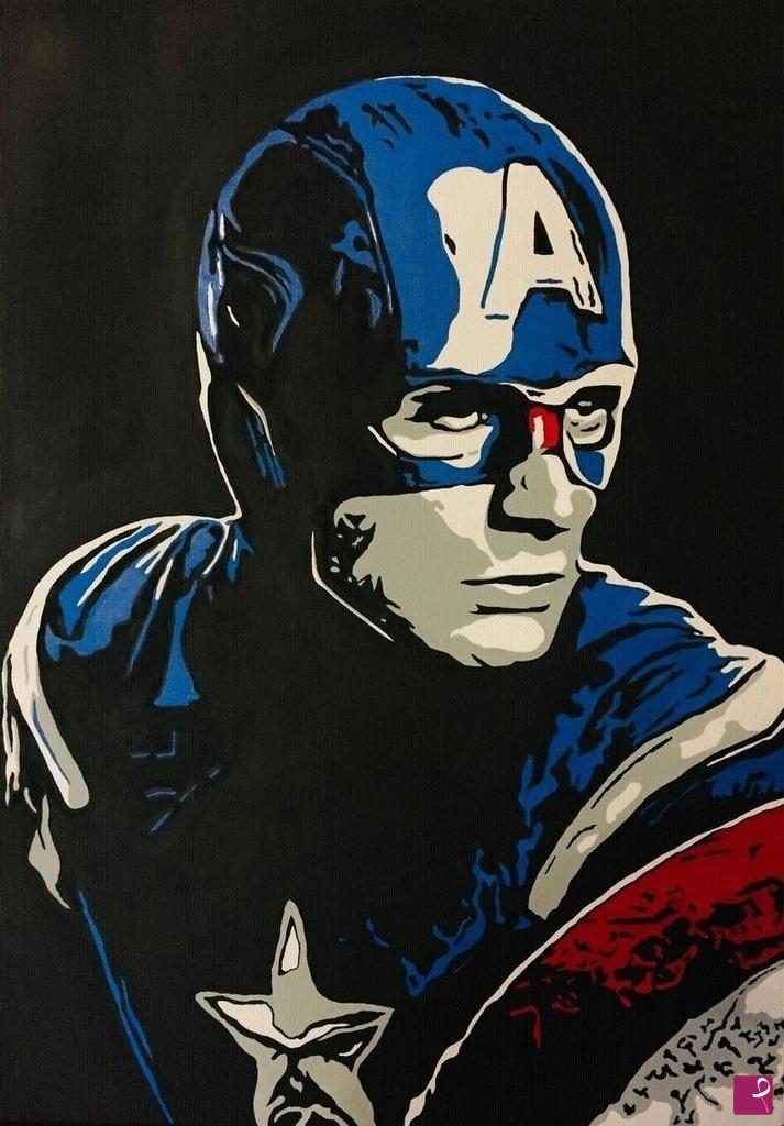 quadri in vendita online - CAPTAIN AMERICA - STYLE POP ART