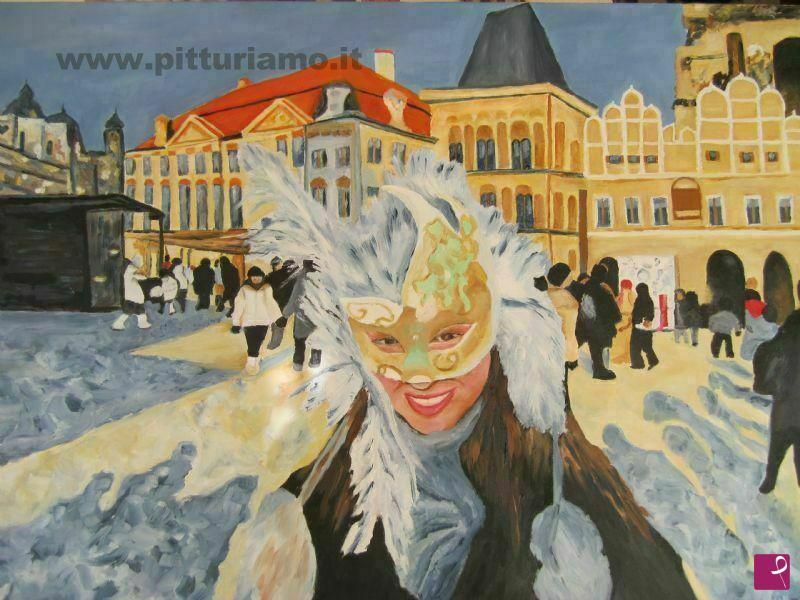 quadri in vendita online - Carnevale a Praga