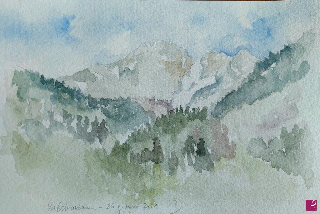 quadri in vendita online - Cartolina della Valchiavenna