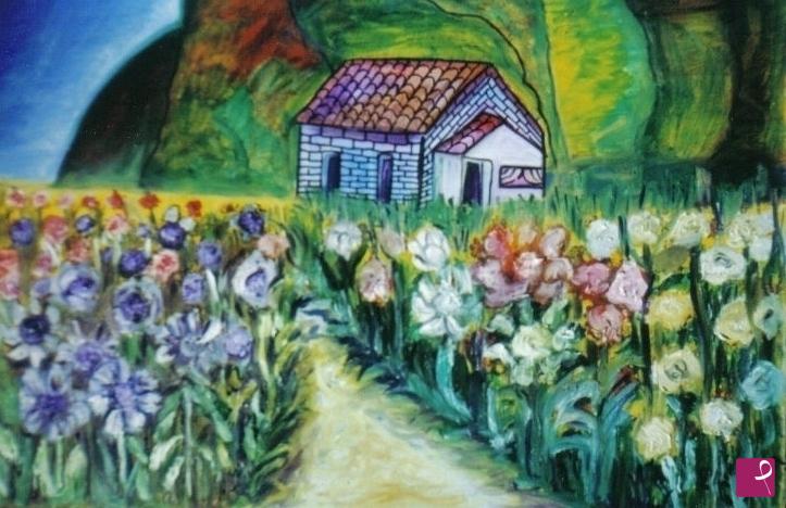 quadri in vendita online - Casa tra i fiori