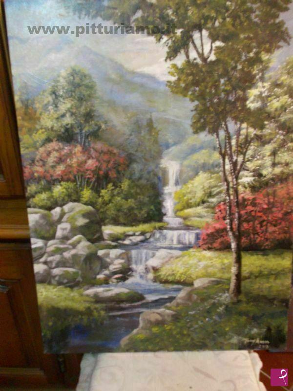 quadri in vendita online - cascata fiorita
