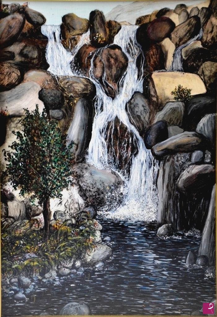 quadri in vendita online - Cascata ripida