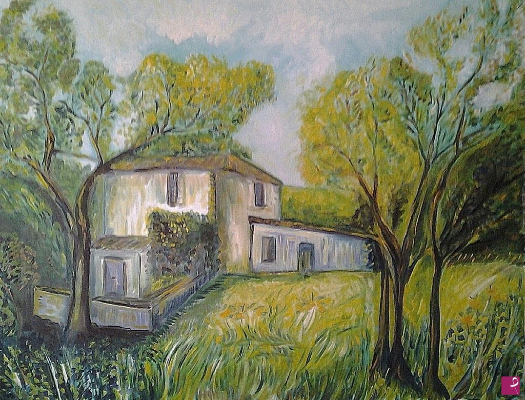 quadri in vendita online - Casetta nel bosco