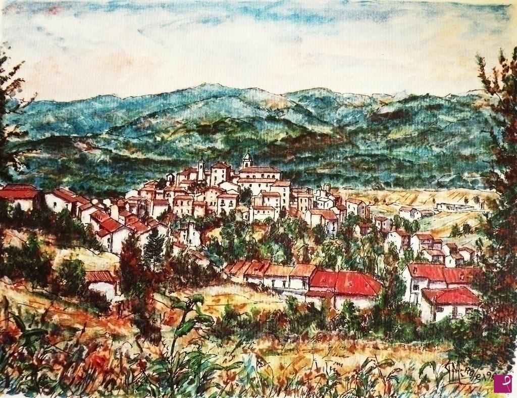 quadri in vendita online - CASTEL DEL GIUDICE - PANORAMA 