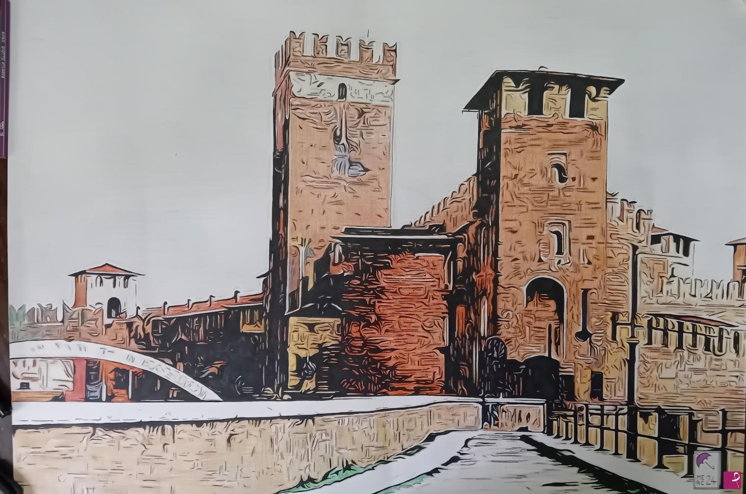 quadri in vendita online - Castel Vecchio 1935