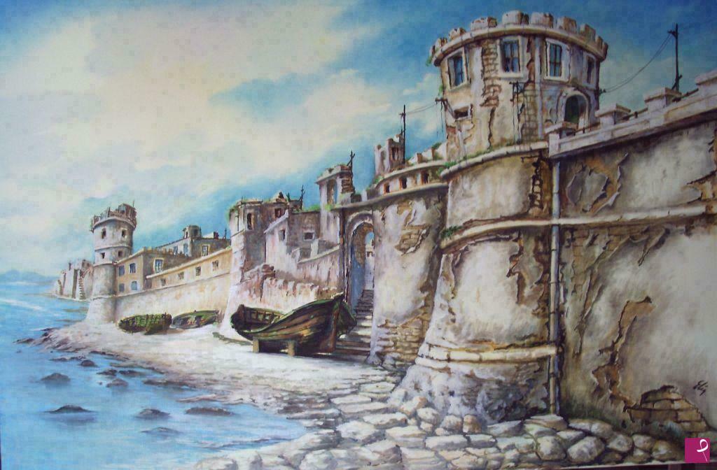 quadri in vendita online - Castello sul mare