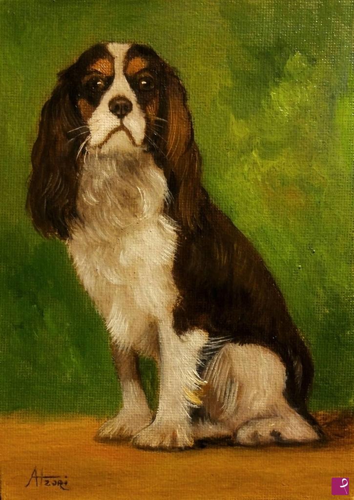 quadri in vendita online - Cavalier King Charles spaniel