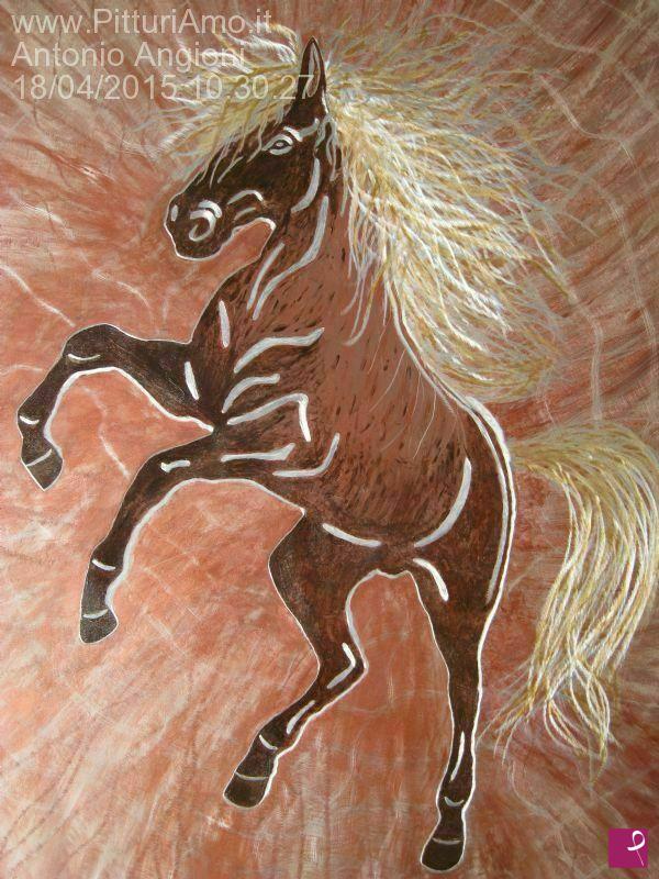 quadri in vendita online - Cavallo in furia