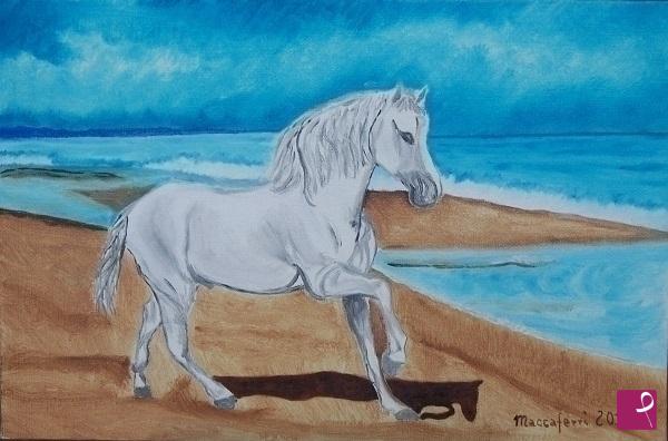 quadri in vendita online - Cavallo sciolto