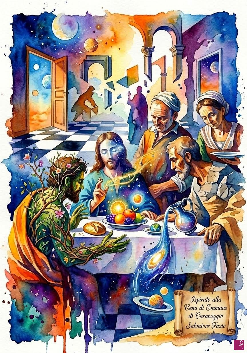 quadri in vendita online - CENA DI EMMAUS