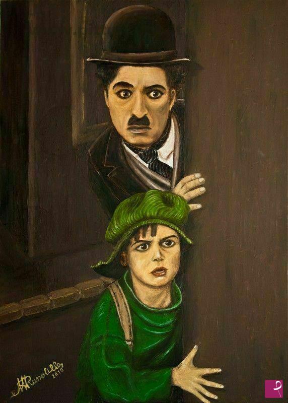 quadri in vendita online - Chaplin - The Kid 2
