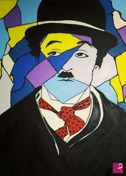 quadri in vendita online - "Chaplin coloured"