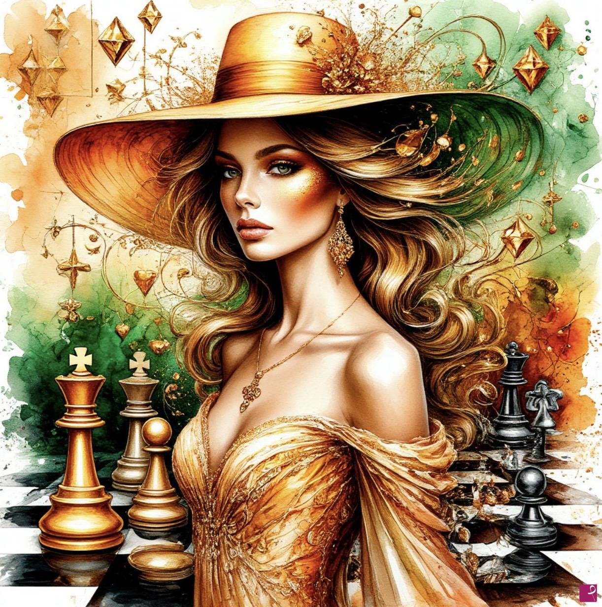 quadri in vendita online - Chess queen3