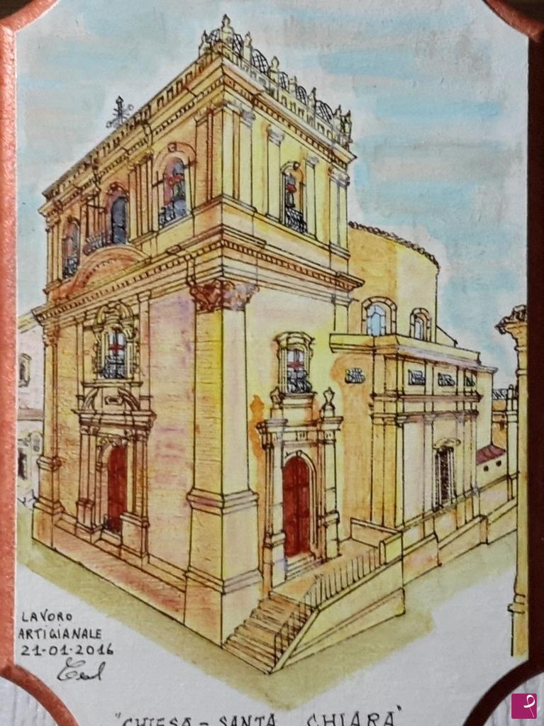 quadri in vendita online - CHIESA  DI  S. CHIARA   DI  NOTO.