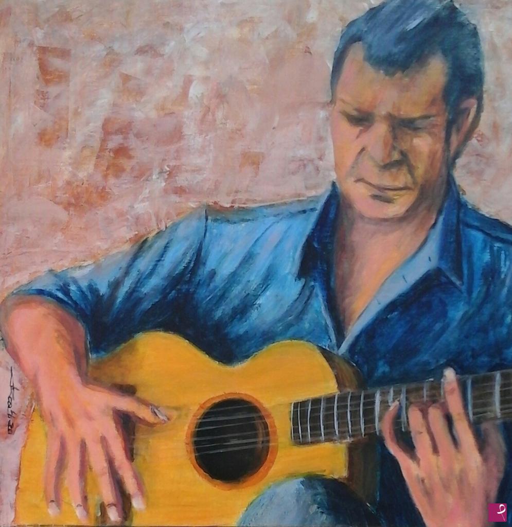 quadri in vendita online - Chitarra gitana 