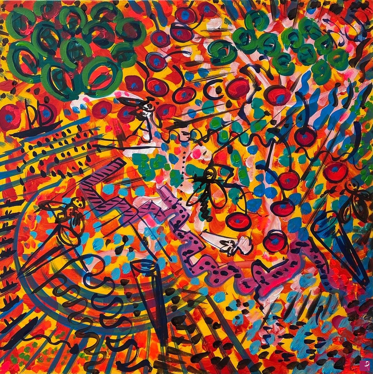 quadri in vendita online - Ciliegie e mosquito