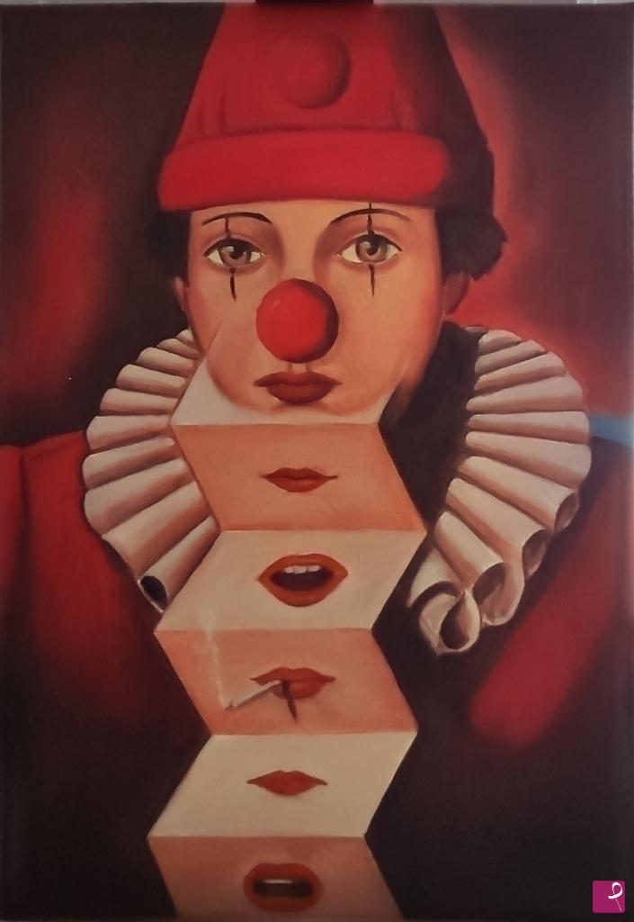 quadri in vendita online - Clown di Rafatol Binski 