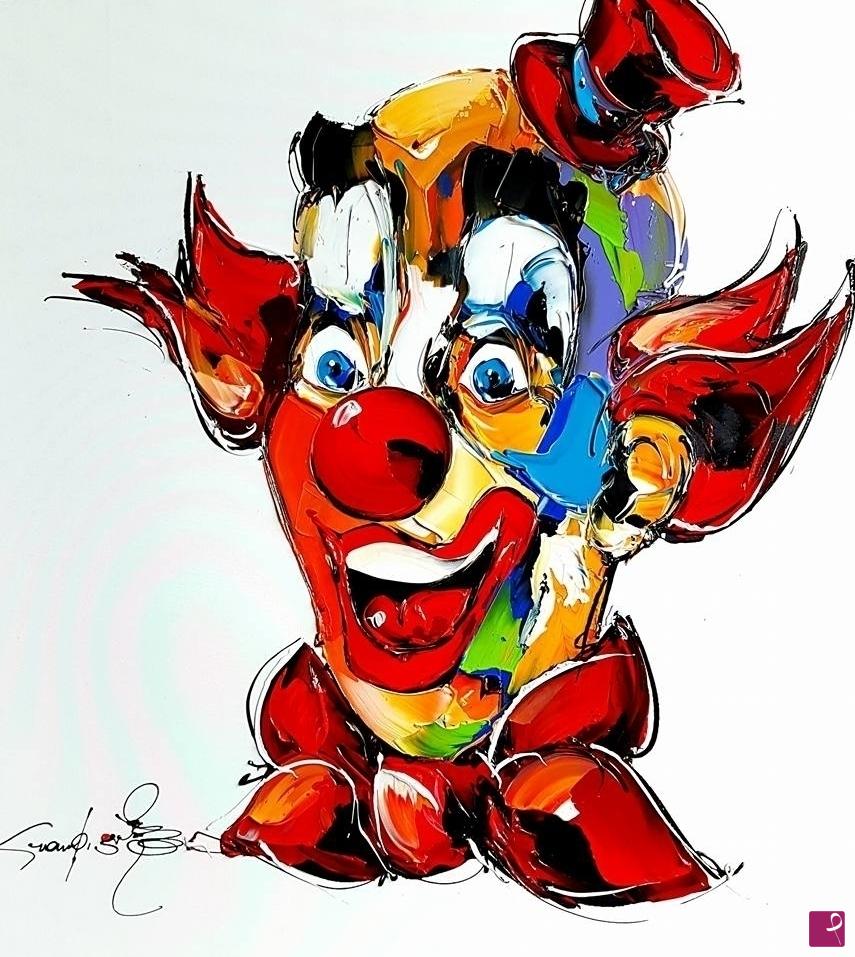 quadri in vendita online - Clown felice