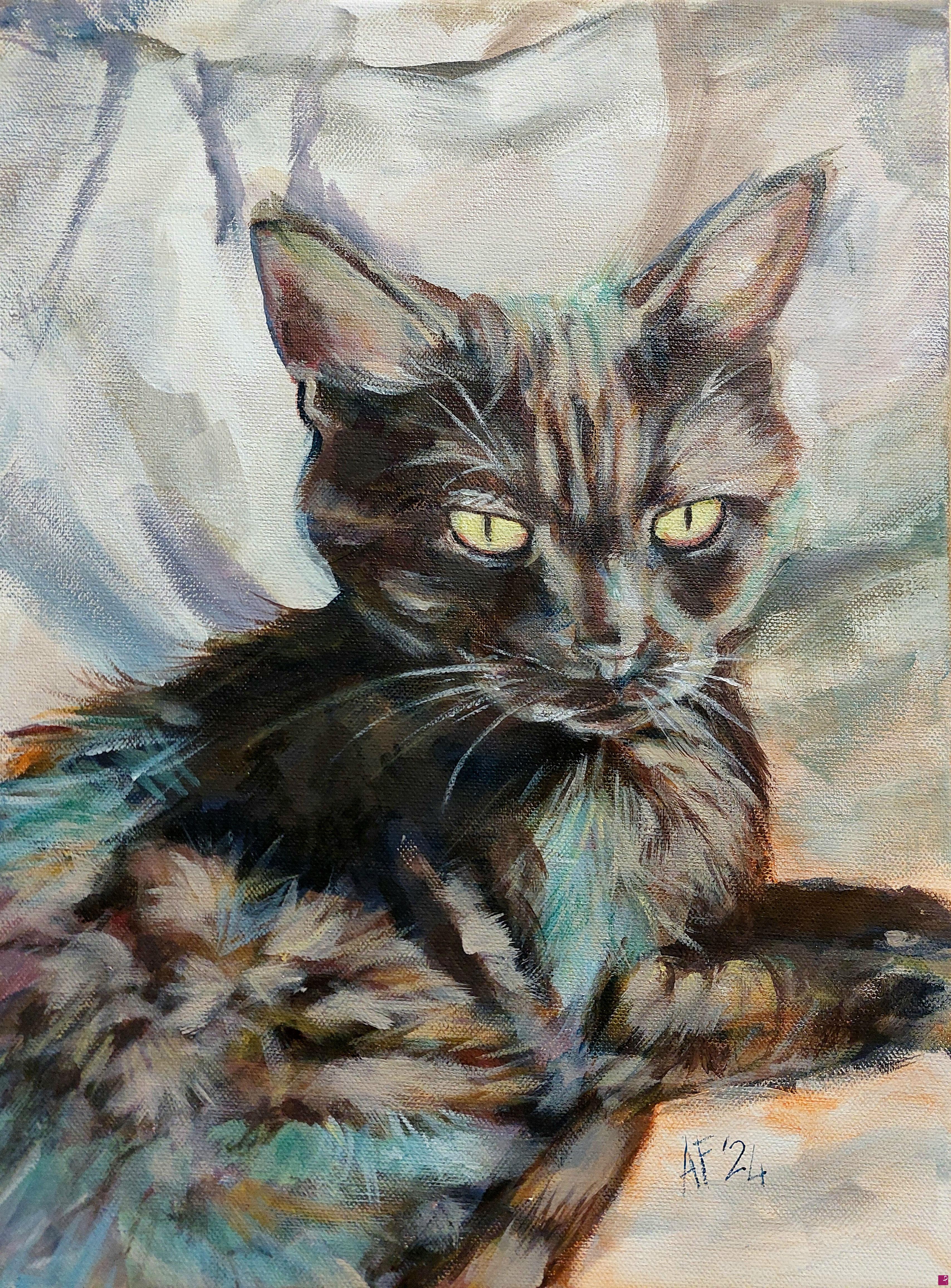 quadri in vendita online - Coffee cat