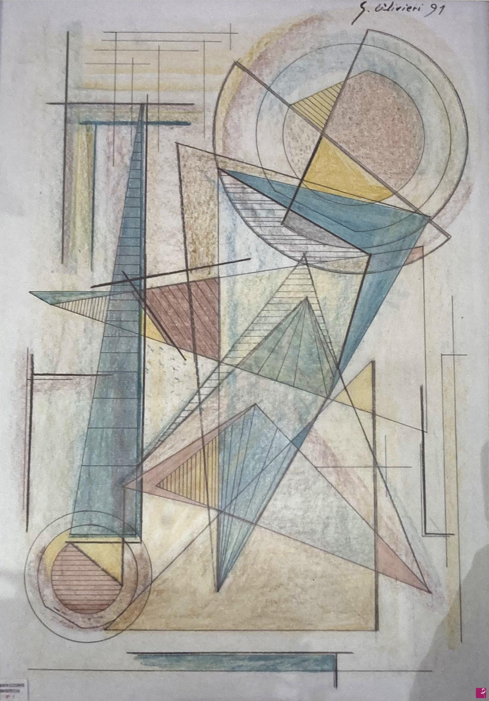 quadri in vendita online - COMPOSIZIONE GEOMETRICA - 1991