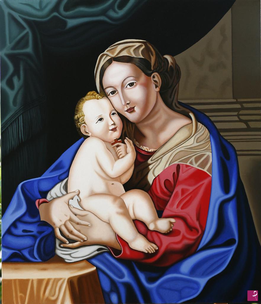quadri in vendita online - Copia della "Madonna con Bambino" (2018)