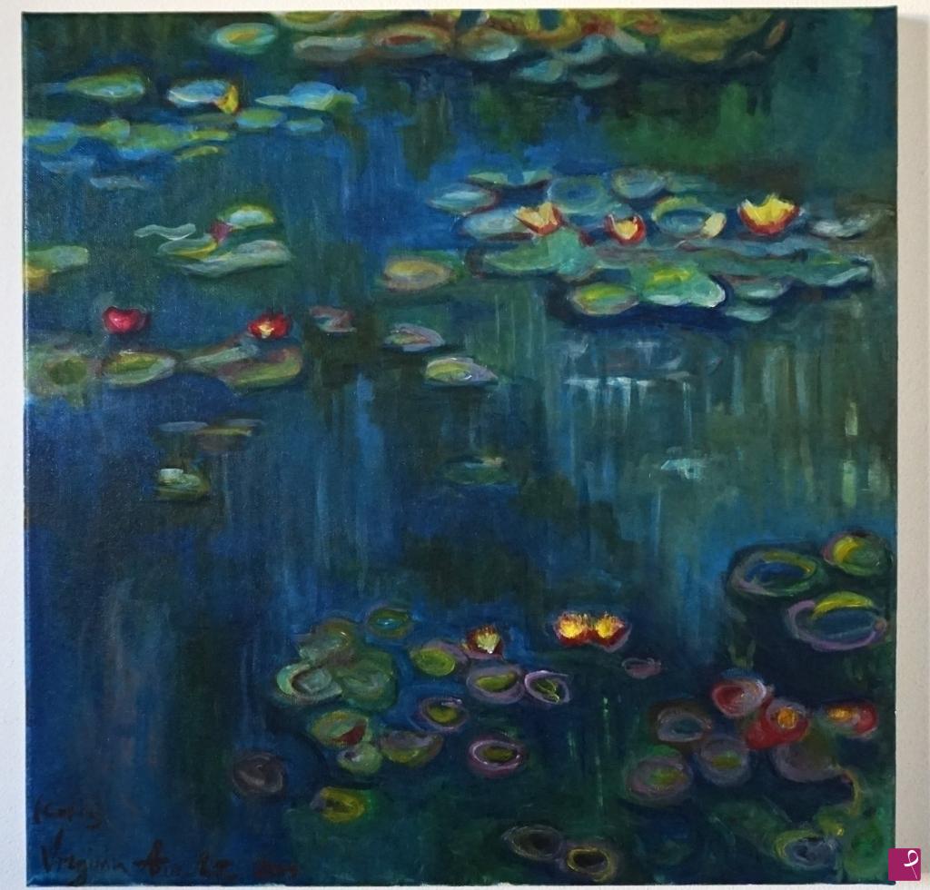quadri in vendita online - Copia "Le ninfee" - Omaggio a Monet 