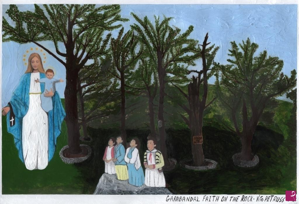 quadri in vendita online - Copia stampata di Garabandal quadro: Fede sulla Roccia 