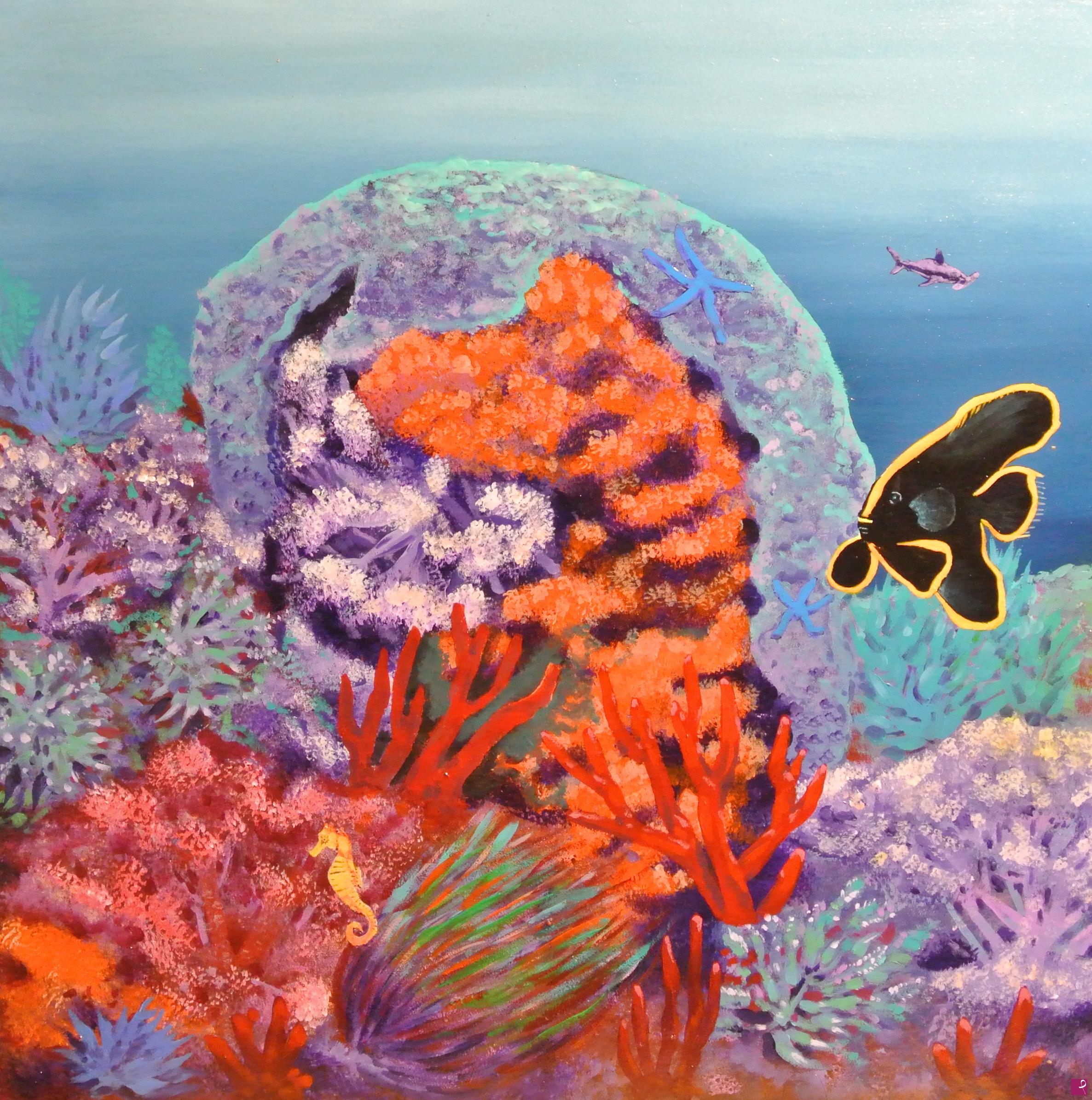 quadri in vendita online - Coral Life 2 - Bat fish