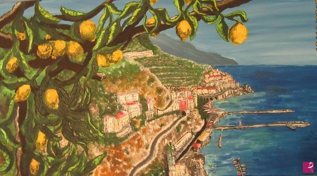 quadri in vendita online - COSTIERA CON LIMONI