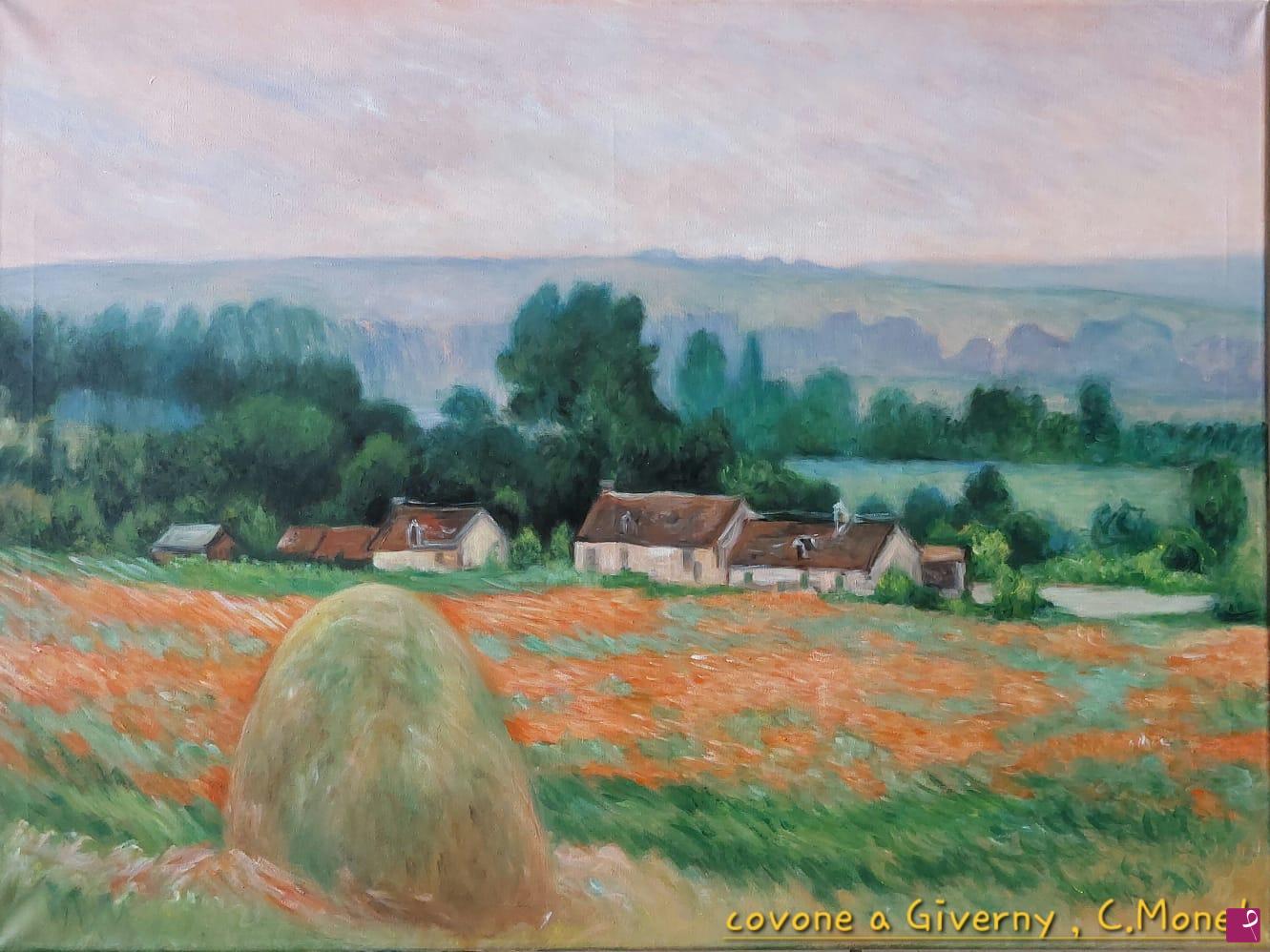 quadri in vendita online - Covone a Giverny (C. Monet)