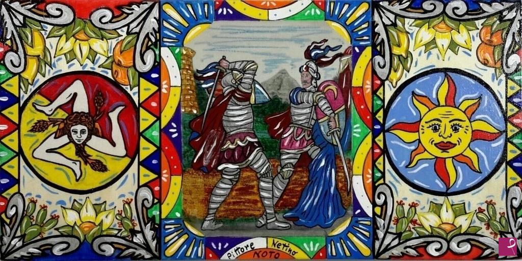 quadri in vendita online - Creazioni siciliane - collezione 2019 n.° 114  serie : souvenir siciliani