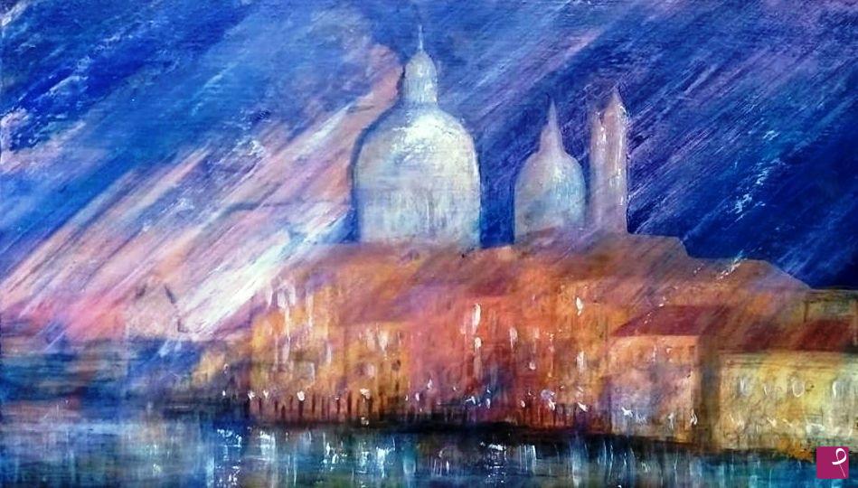 quadri in vendita online - CREPUSCOLO ALL'ANNUNZIATA