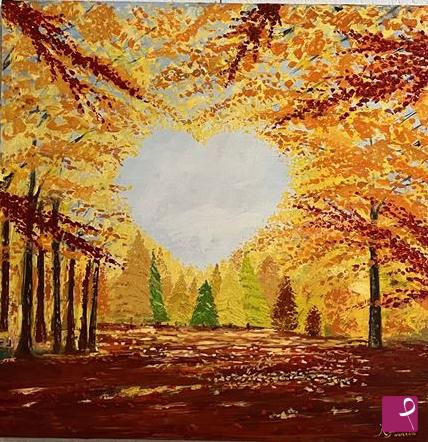 quadri in vendita online - Cuore d'autunno