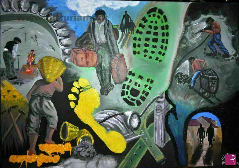 quadri in vendita online - Dalla pirrera a Charleroi