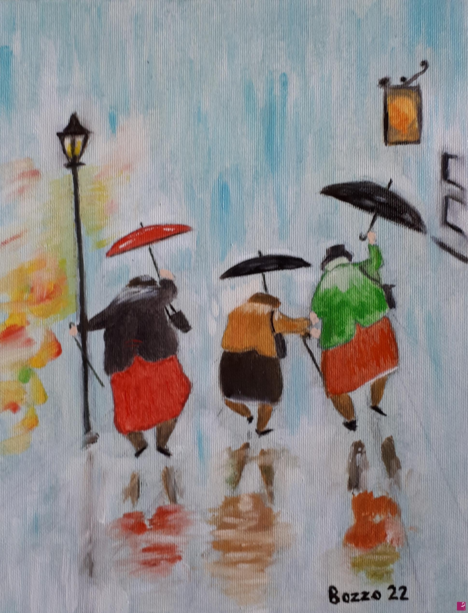quadri in vendita online - dancing in the rain