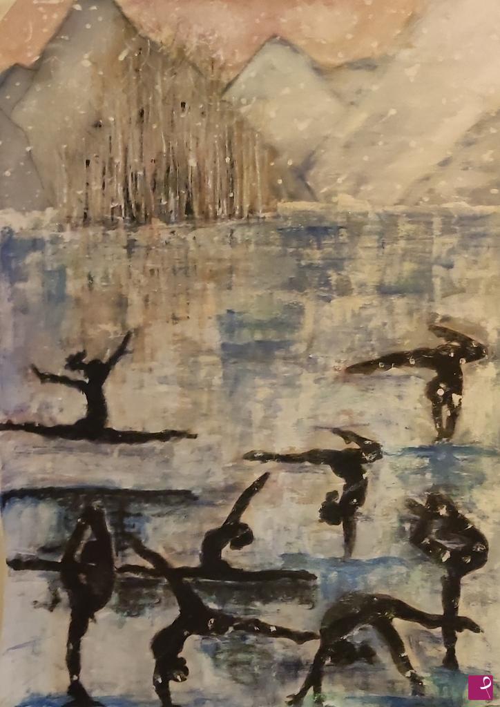 quadri in vendita online - Dancing on the Crystal Lake