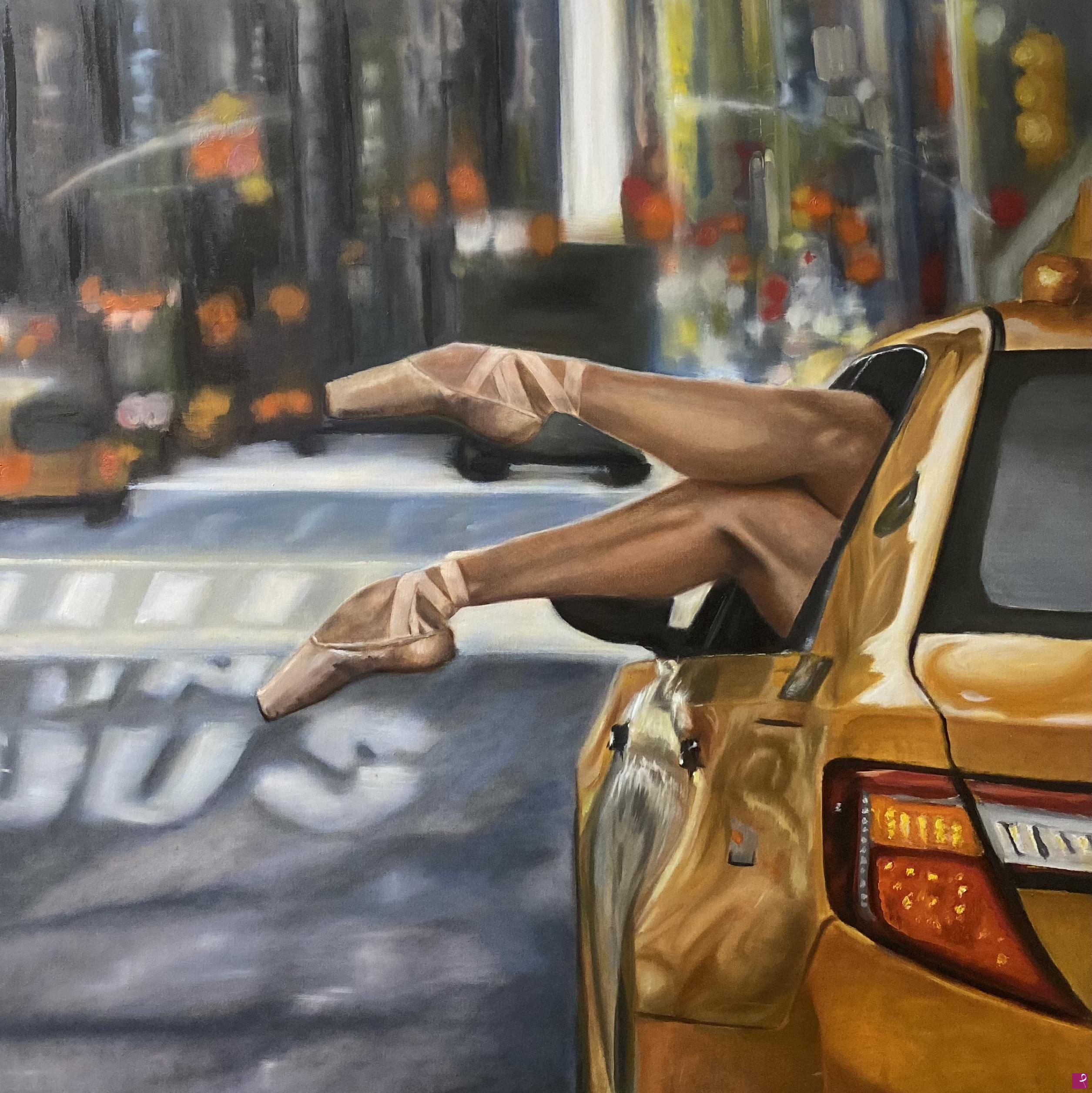 quadri in vendita online - Dancing on the road