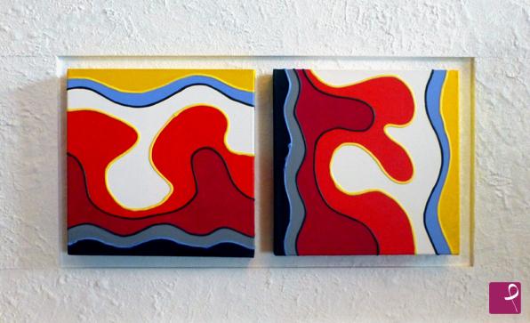 quadri in vendita online - Dancing Red