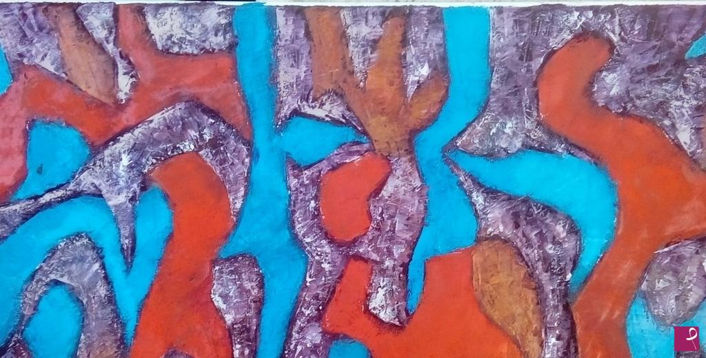 quadri in vendita online - Danza in blu e rosso