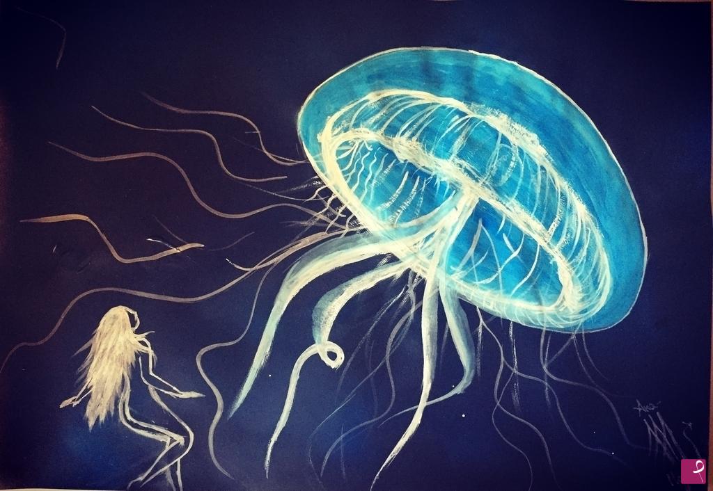 quadri in vendita online - Deep in the ocean