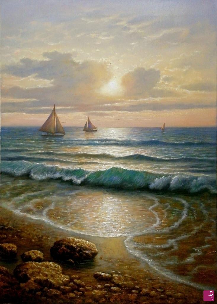 quadri in vendita online - DIPINTI IN VENDITA - Tramonto sul mare