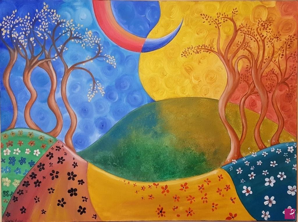 quadri in vendita online - Dipinto Olio su tela "Tramonti infiniti - Oil Painting on canvas