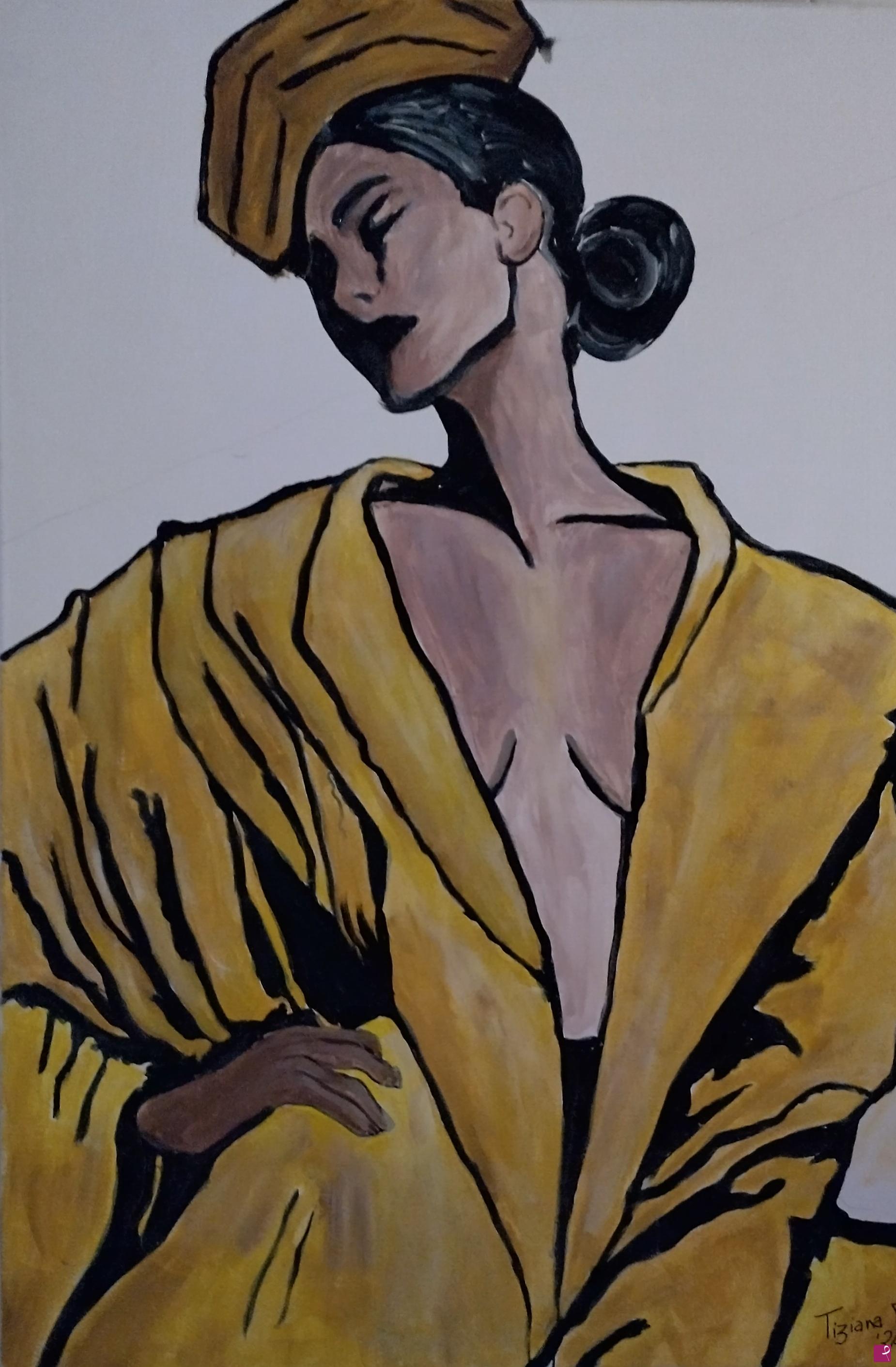 quadri in vendita online - DONNA CON CHIGNON